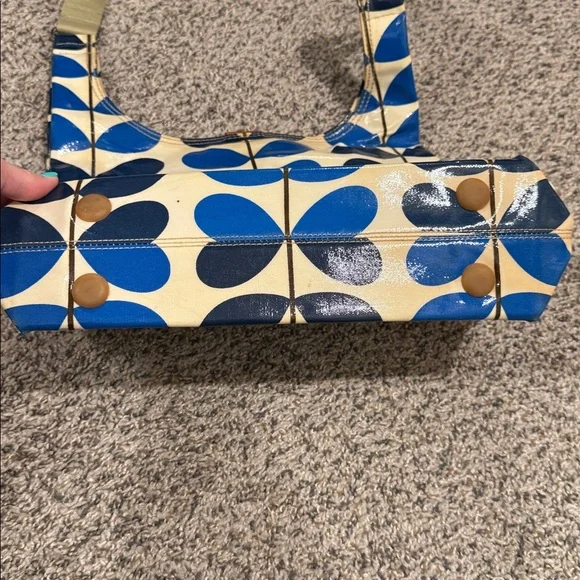 Orla Kiely Crossbody Shoulder Tote Bag Floral Multi Stem Blue Bright Spring - Picture 4 of 11